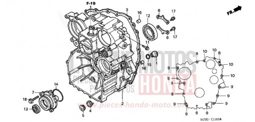 CARTER ARRIERE GL1500C2 de 2002